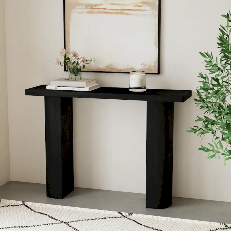 Half Moon Mango Wood Console Table by East at Main