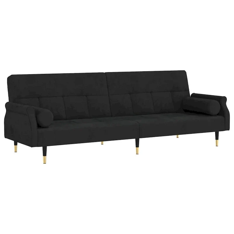 Velvet Sofa Bed Loveseat with Cushions – 85 x 35 x 27.6