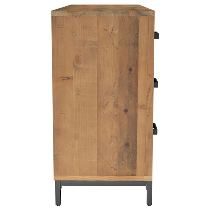 vidaXL Sideboard Coffee Bar Buffet Cabinet Modern with Drawers Solid Wood Pine - 43.3 x 13.8 x 27.6