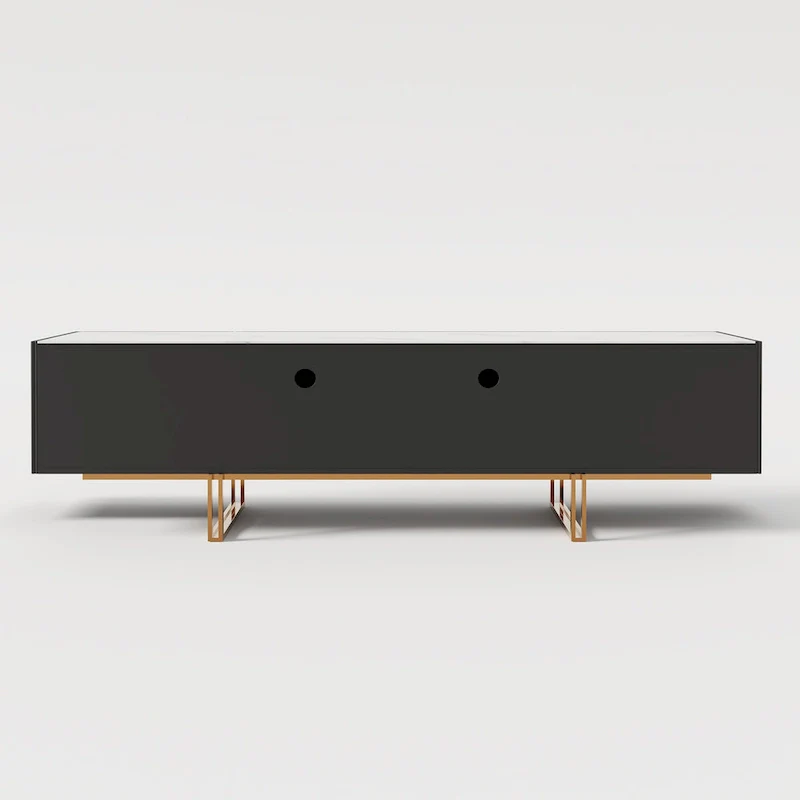 78.7 TV Stand, Entertainment Center with Faux Marble Top