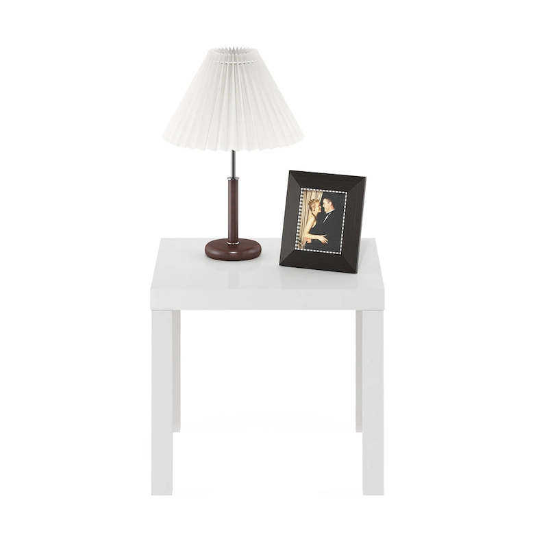 Furinno Classic Homey Square Side Table, Black