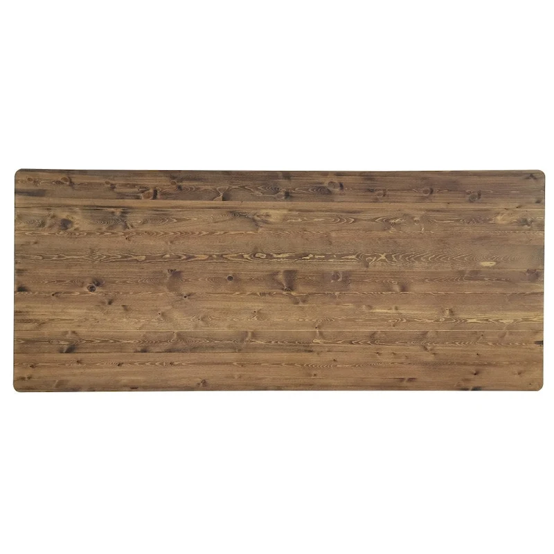 8' x 40 Rectangular Antique Rustic Solid Pine Folding Dining Table