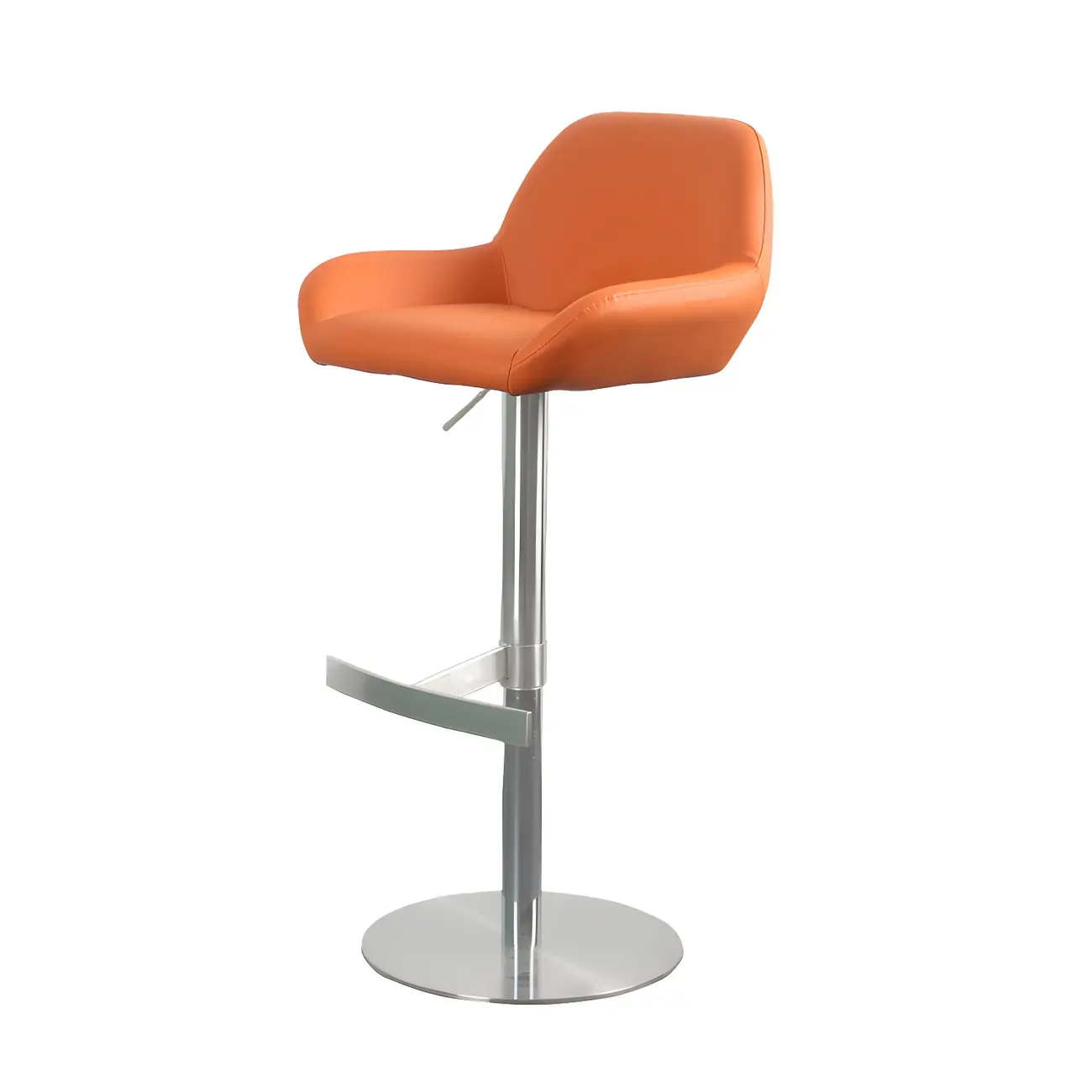 Glossy Metal Bucket Swivel Adjustable Bar Stools