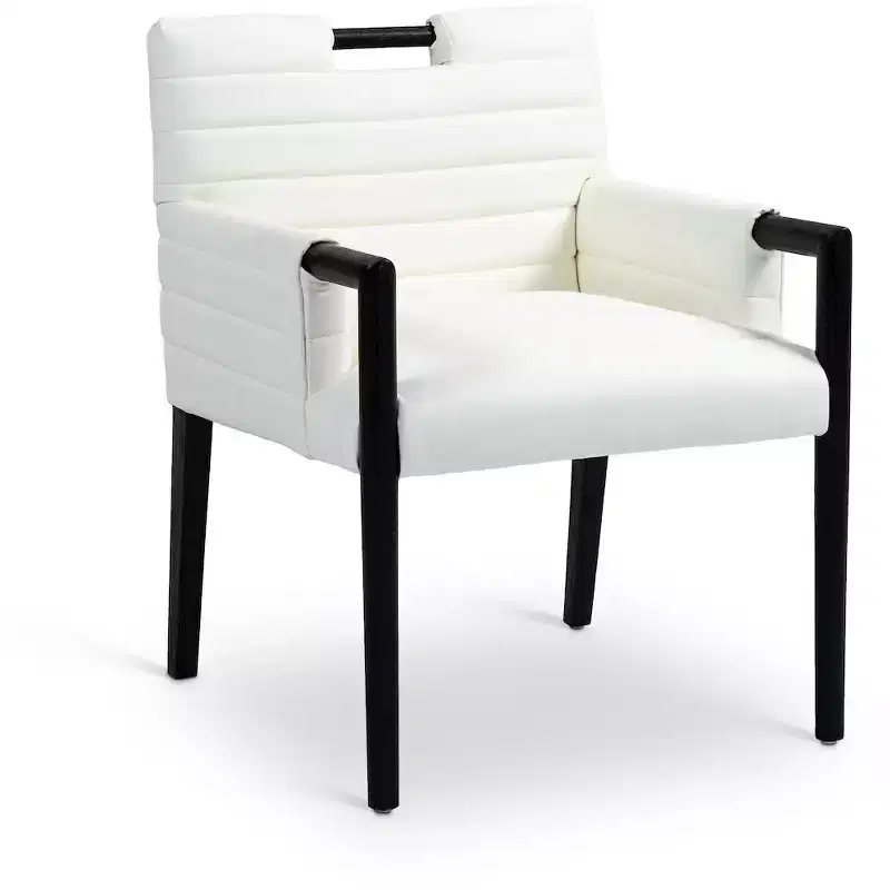 Meridian Furniture,Aimee Vegan Leather Dining Arm Chair