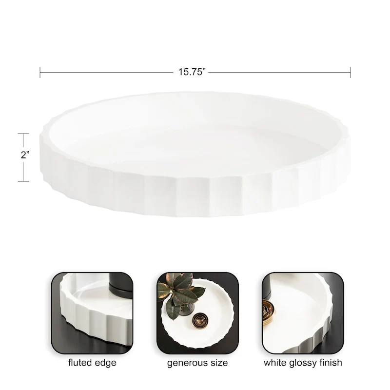 Kate and Laurel Lissi Round Tray
