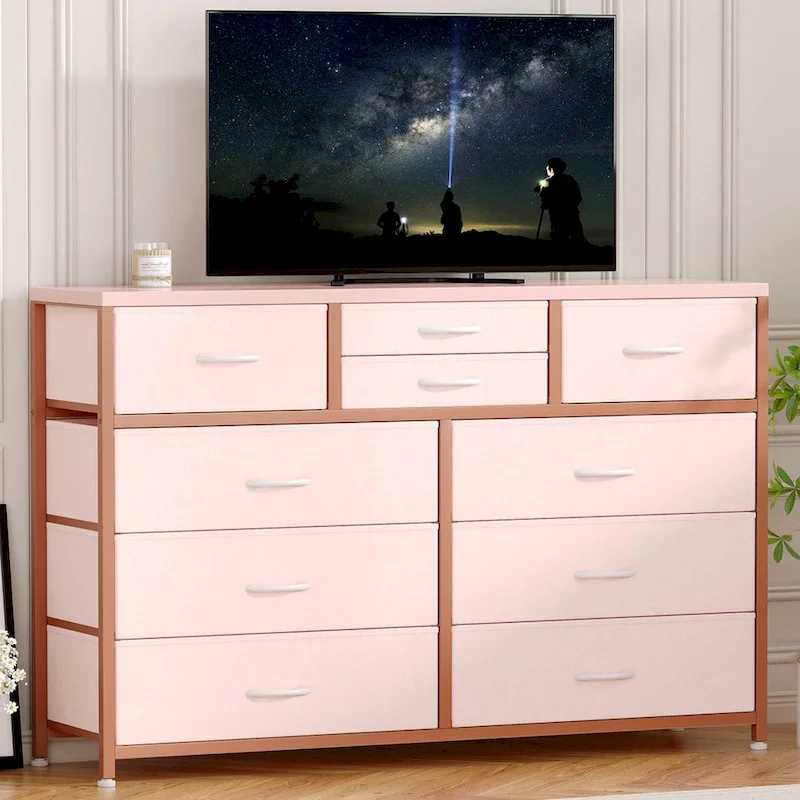 10-Drawer Dresser with TV Stand Top