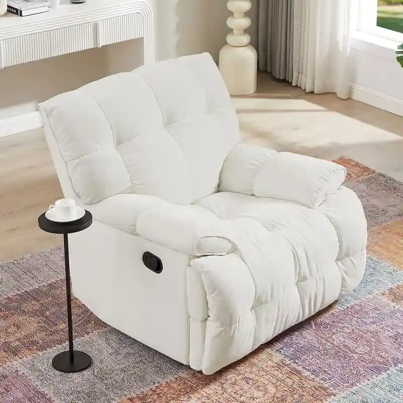 Modern Accent 360 Degree Swivel Armchair Functional Lounge Recline Chair Sofa