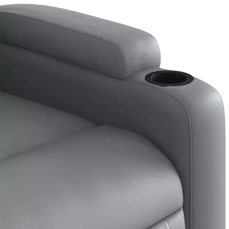 vidaXL Massage Recliner Chair Cream Faux Leather