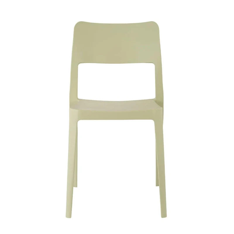 La Vie Resin Stackable All Weather Armless Chair, Set of 2