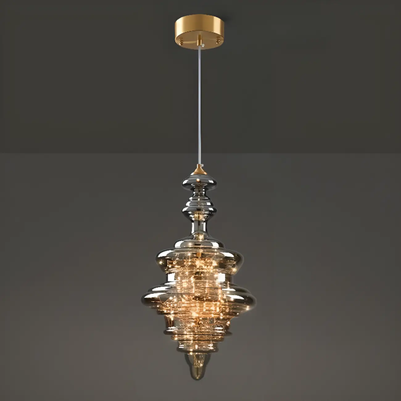 Modern Clear Glass Dining Room Pendant Light
