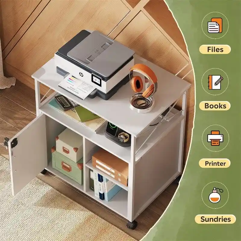 File Cabinet with Charging Station - 16.06D x 23.62W x 25.91H