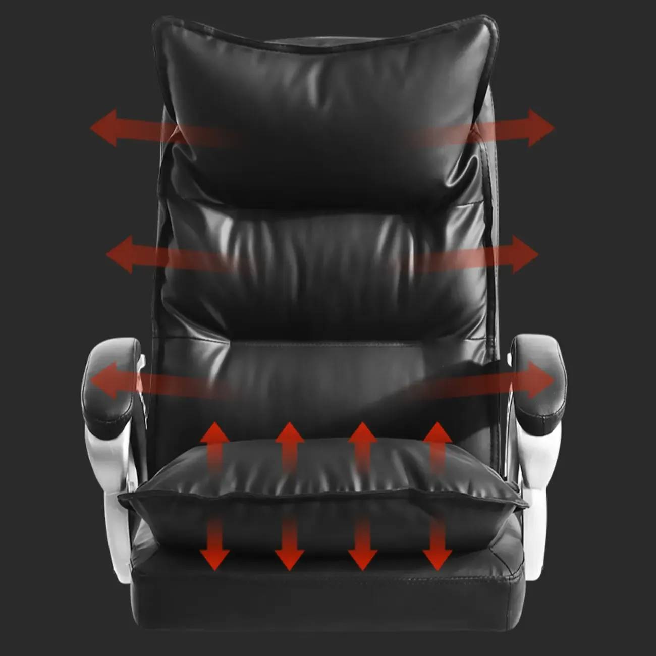 Elegant Brown Leather Reclining Executive Office Chair