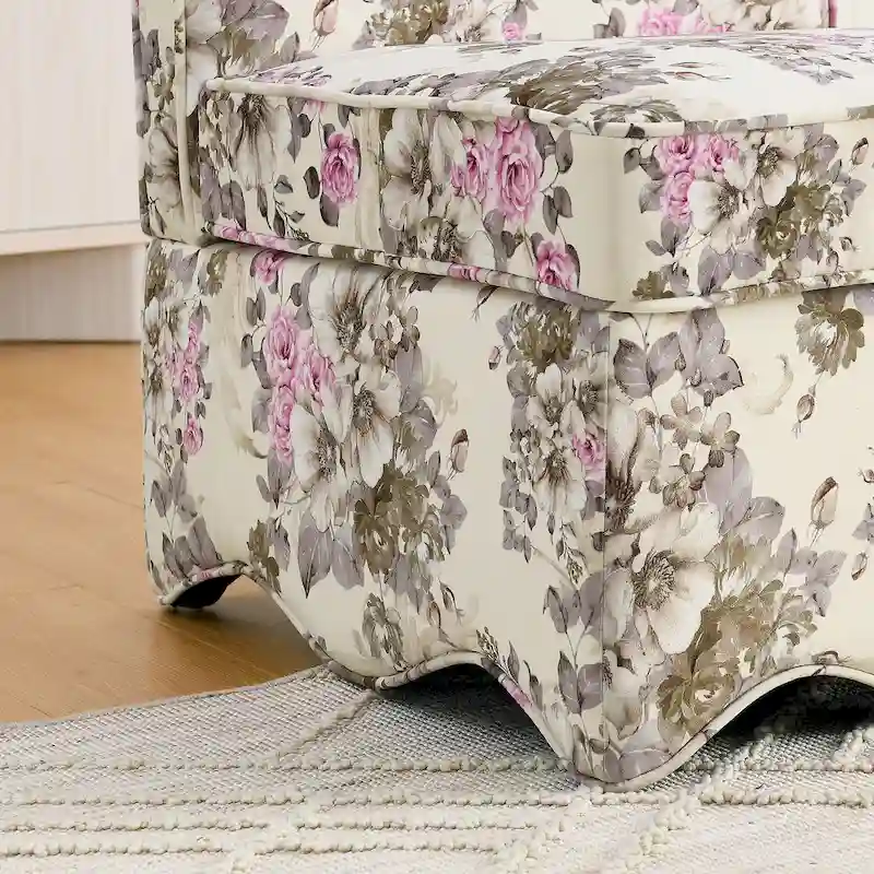 Velvet single dining chair with soft seat cushion