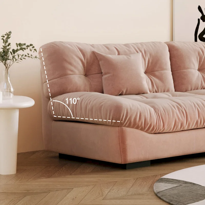 105  Minimalism Cloud Sofa Loveseat with Two Pillow