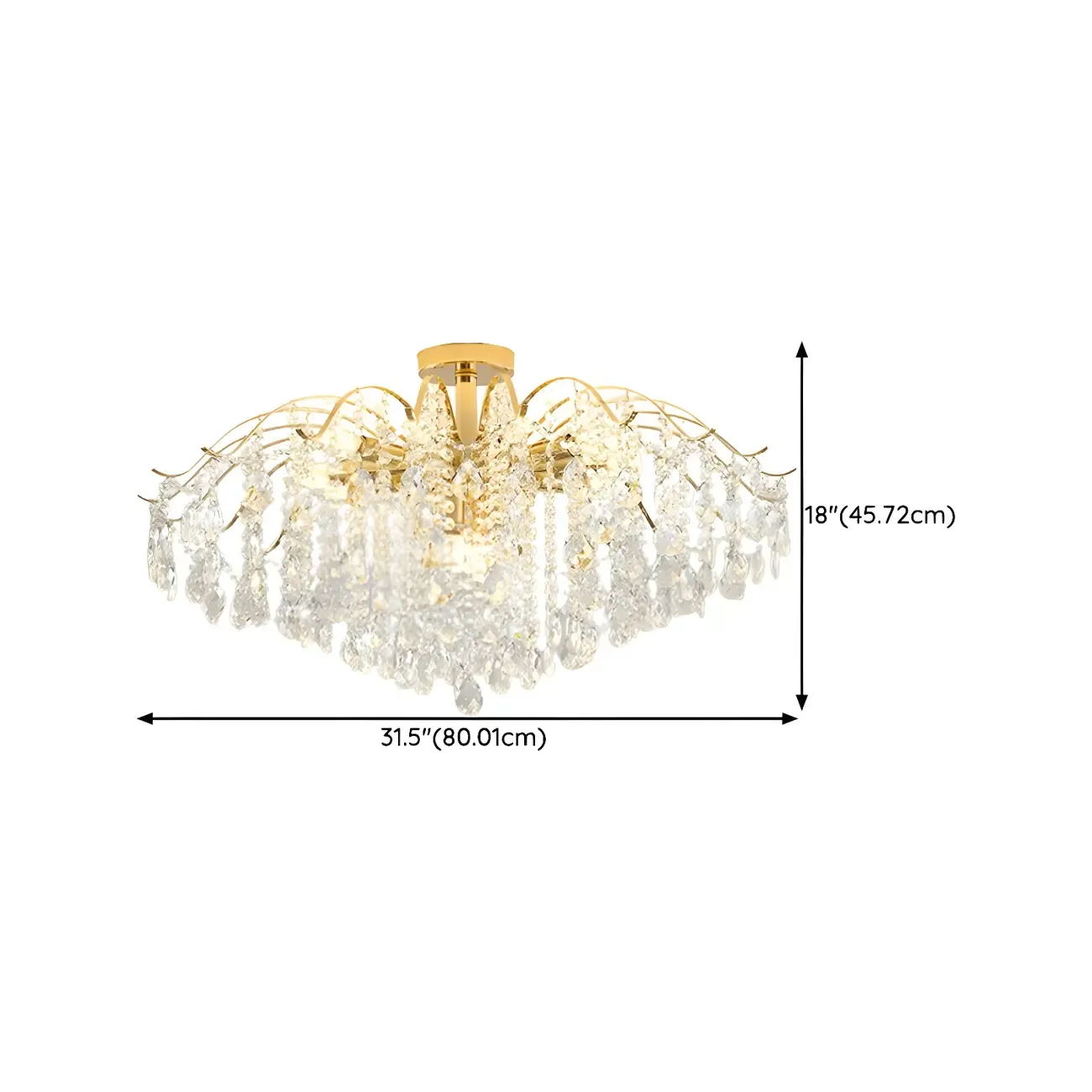 Dining Room Multi-Light Crystal Water Drop Chandelier