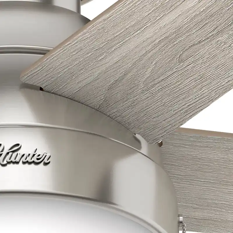 Hunter 46  Anslee Low Profile Ceiling Fan with LED Light Kit and Pull Chain - Silver