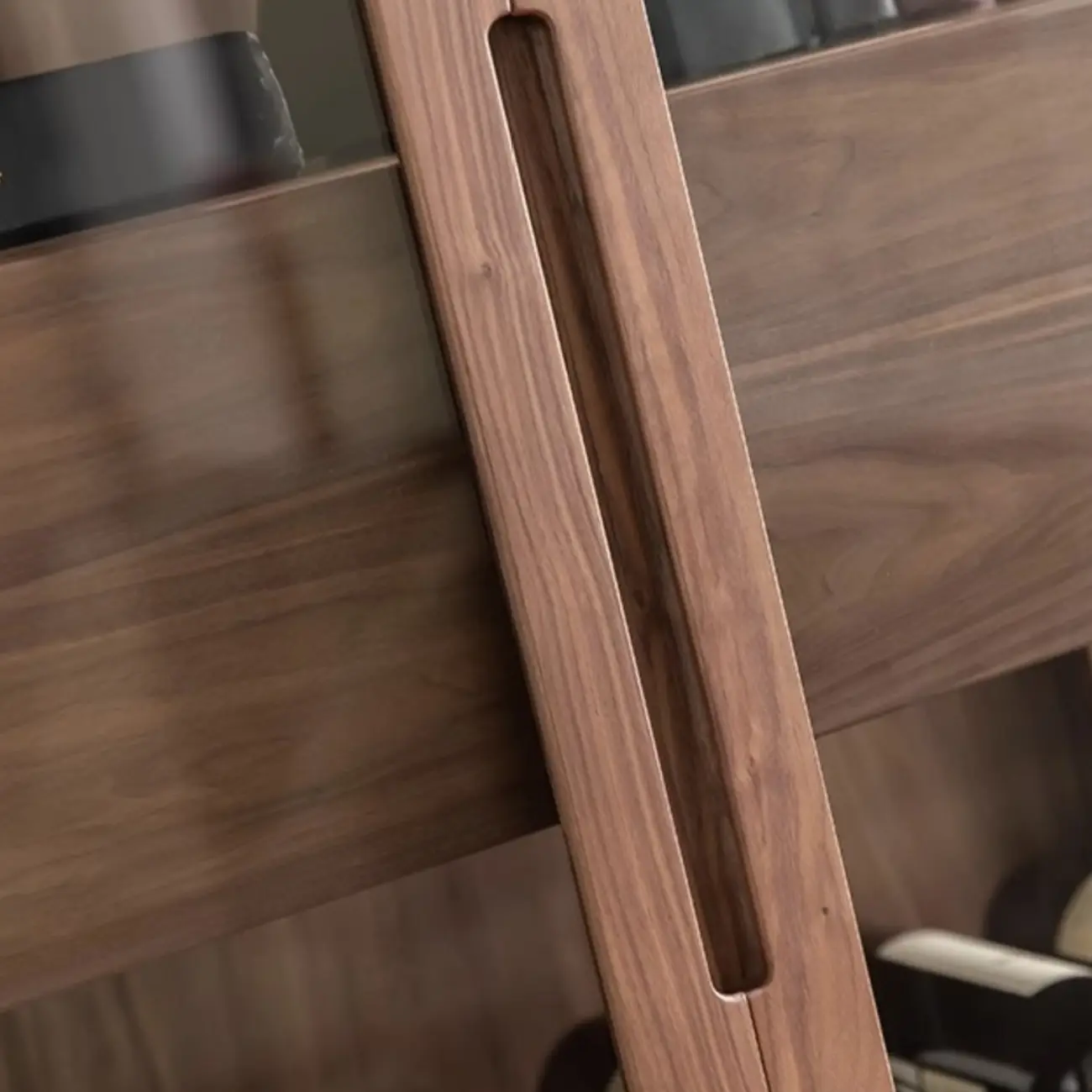 Sitting Room Old School Walnut Glass Cabinet with Illuminating