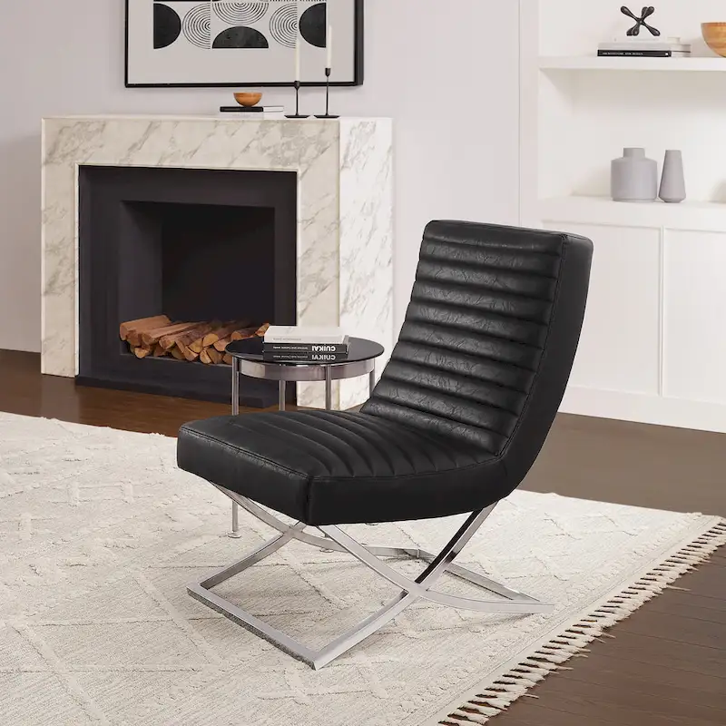 Art Leon Retro Armless Leather Chair