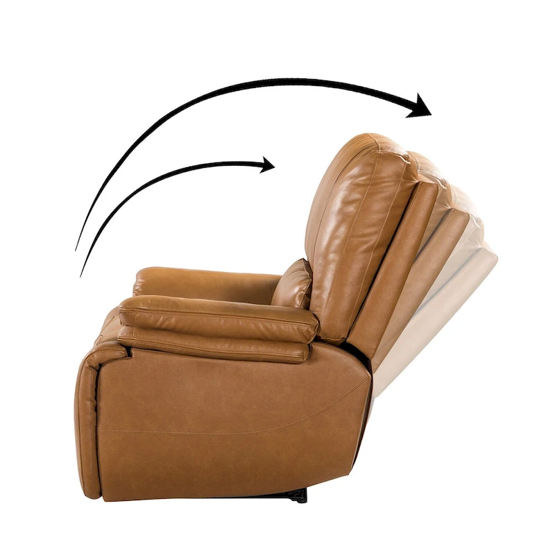 Clara Genuine Leather Power Recliner with Cushion Padded, Set of 2