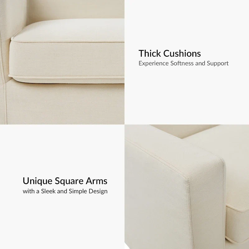 Antonio Transitional 83.5 Slipcovered Sofa with Curved Back by HULALA HOME