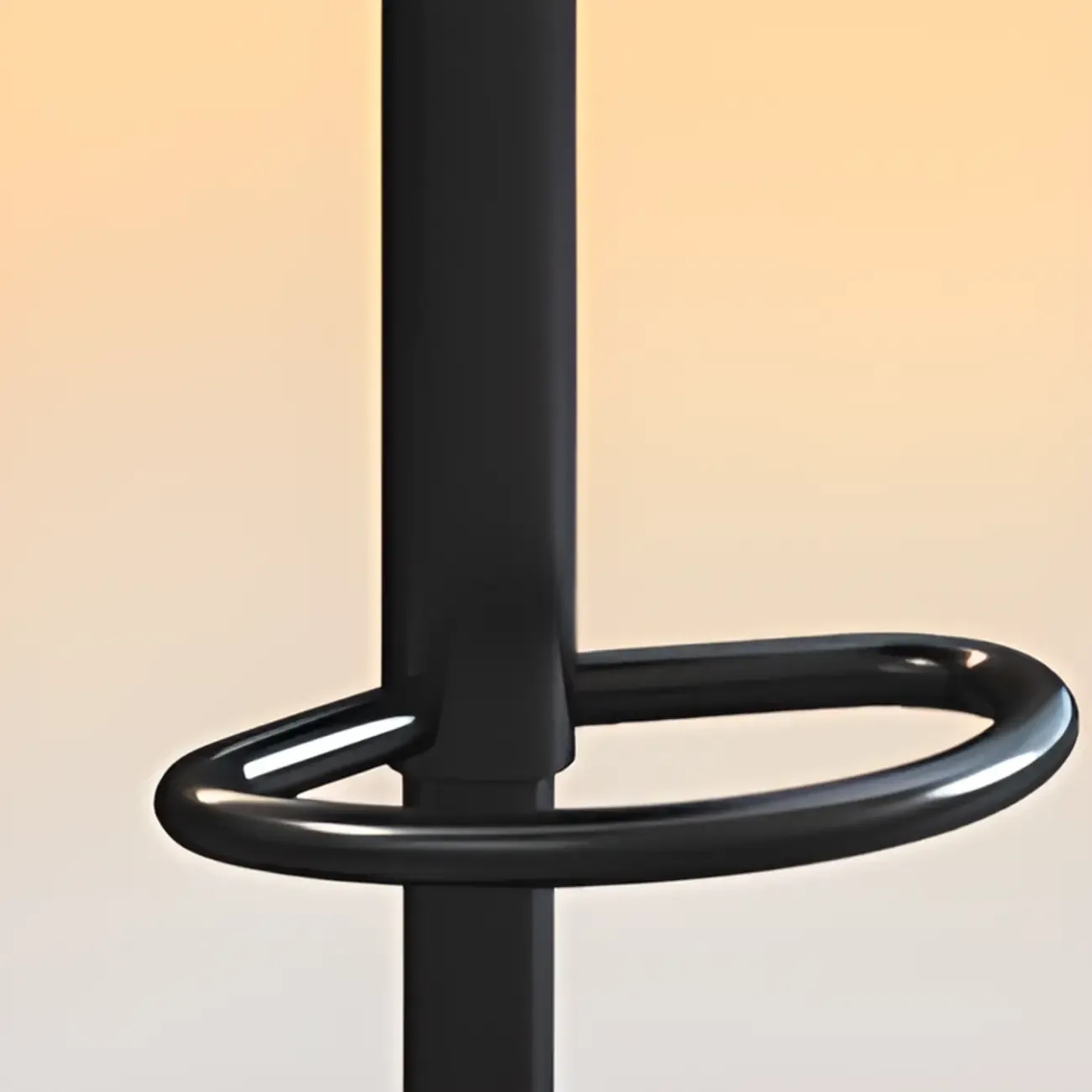 Glam Round Adjustable Leather Swivel Bar Stool with Back