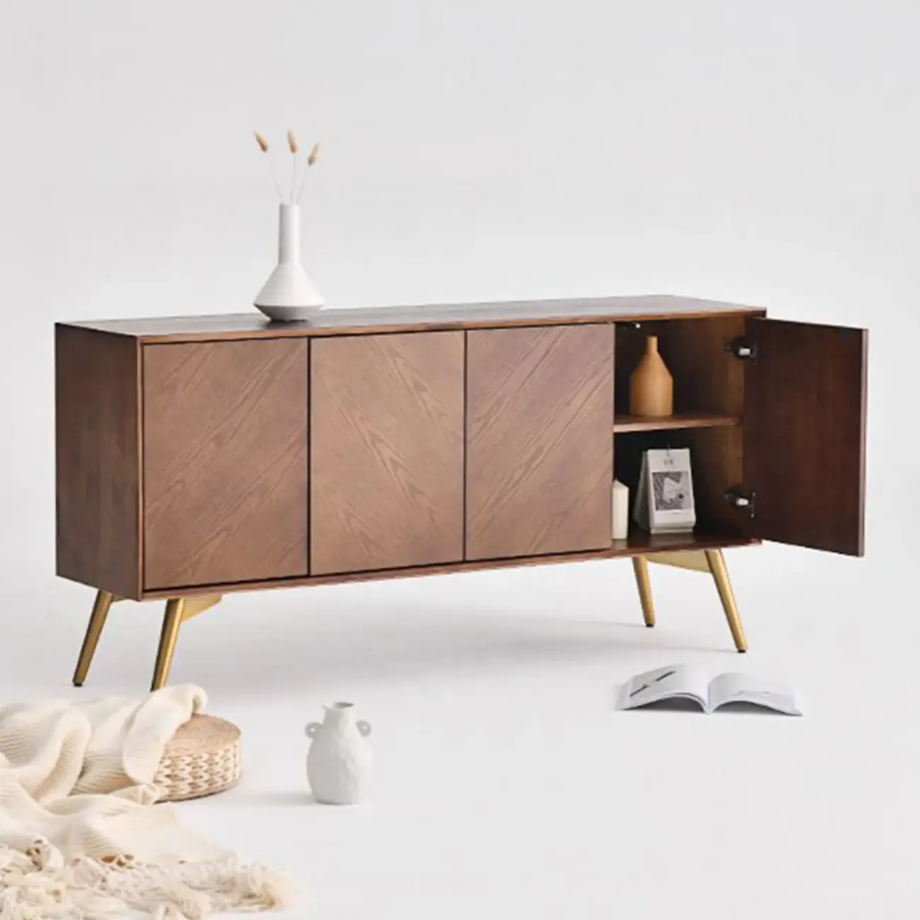 Modern Wood Sideboard Buffet Cabinet