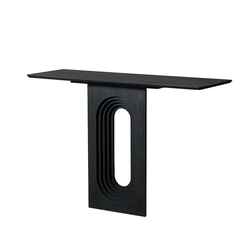 Modern Narrow Console Table with Unique Loopback Design