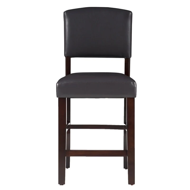 Linon Falesti Faux Leather 24.17-inch Espresso Counter Stool