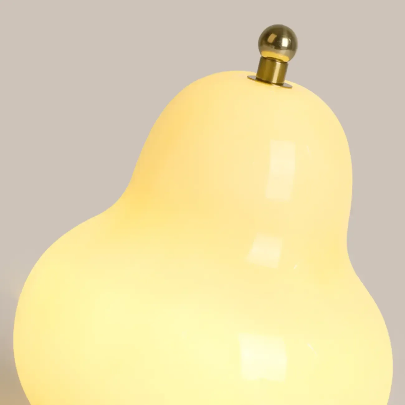 Cute Glass Pear Shape Bedside Lamp Direct Wired Electric