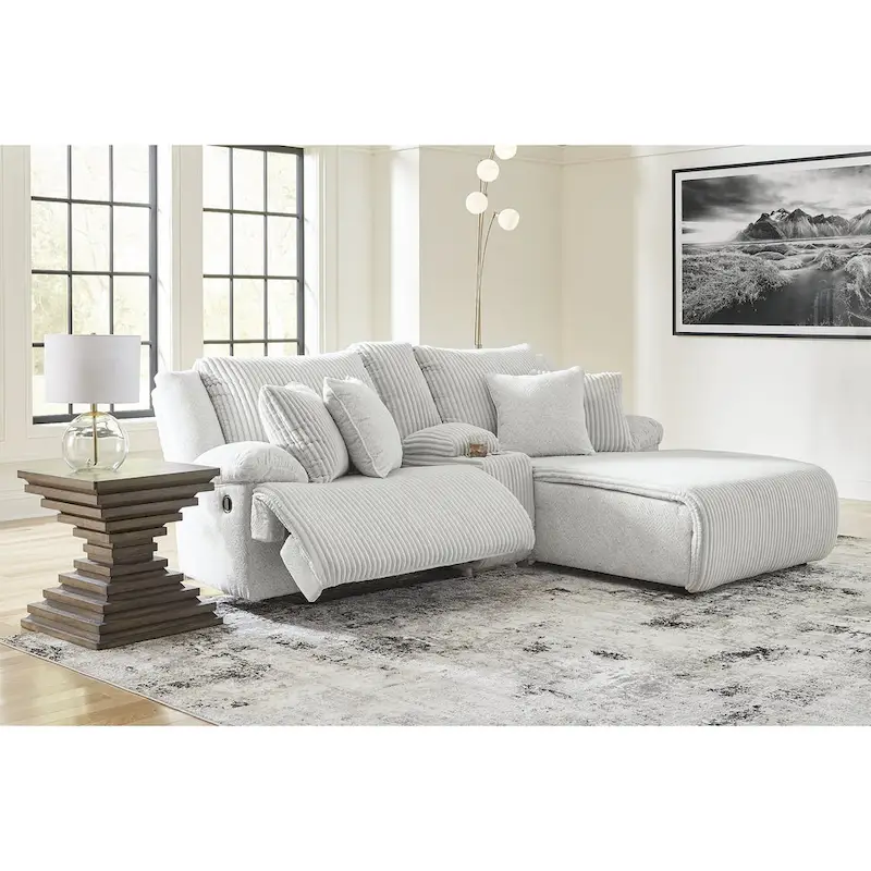 Signature Design by Ashley Top Tier 3-Piece Reclining Sectional with Chaise - 105W x 74D x 41H