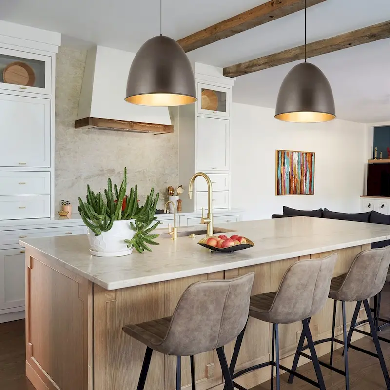 1-light Antique Silver Metal Industrial Farmhouse Dome Pendant Light - 17.7 in.