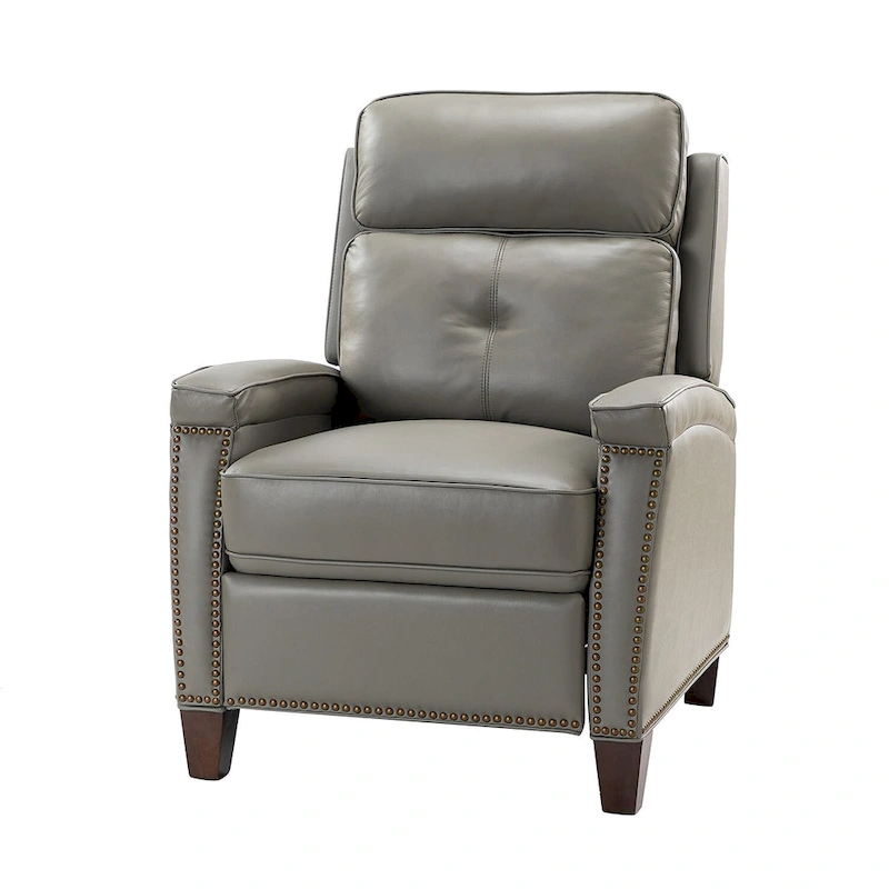 Gaspar Mid-Century Modern Pushback Recliner with Nailhead Trim by HULALA HOME