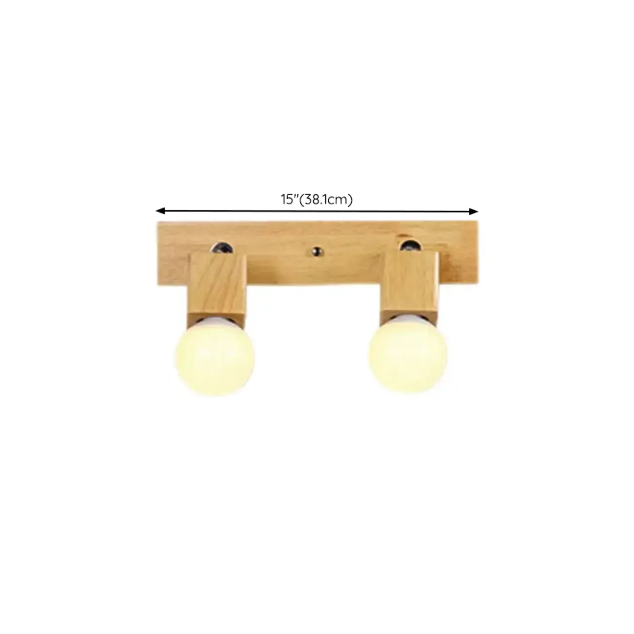 Modern Wooden Multi-Light Bathroom Vanity Light with Hardwired