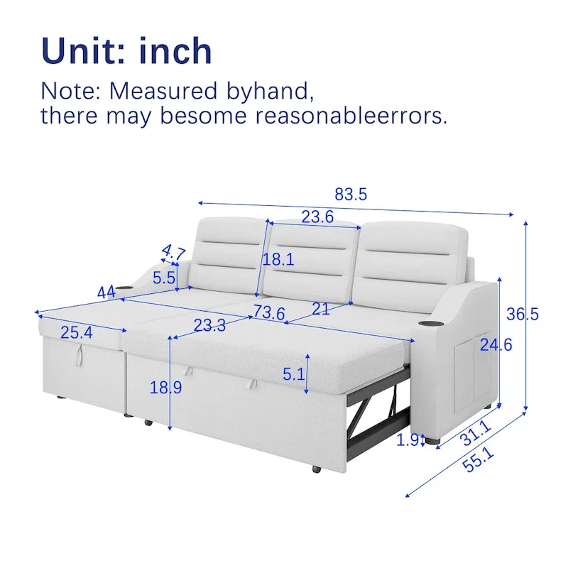 Convertible Sleeper Combo Sofa