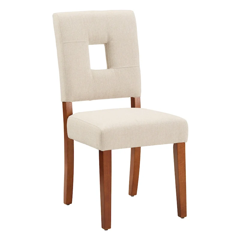 Calvados Upholstered Fabric Keyhole Dining Chairs (Set of 2) by