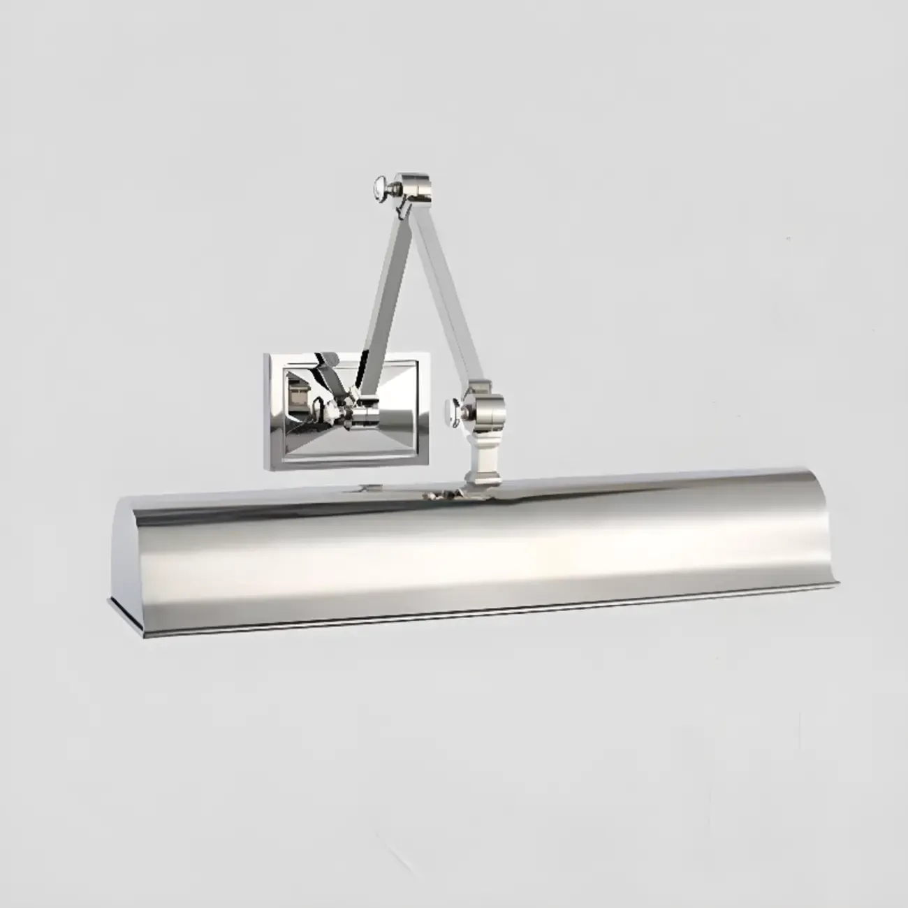 2-Light Metal Swing Arm Wall Light with Long Shade