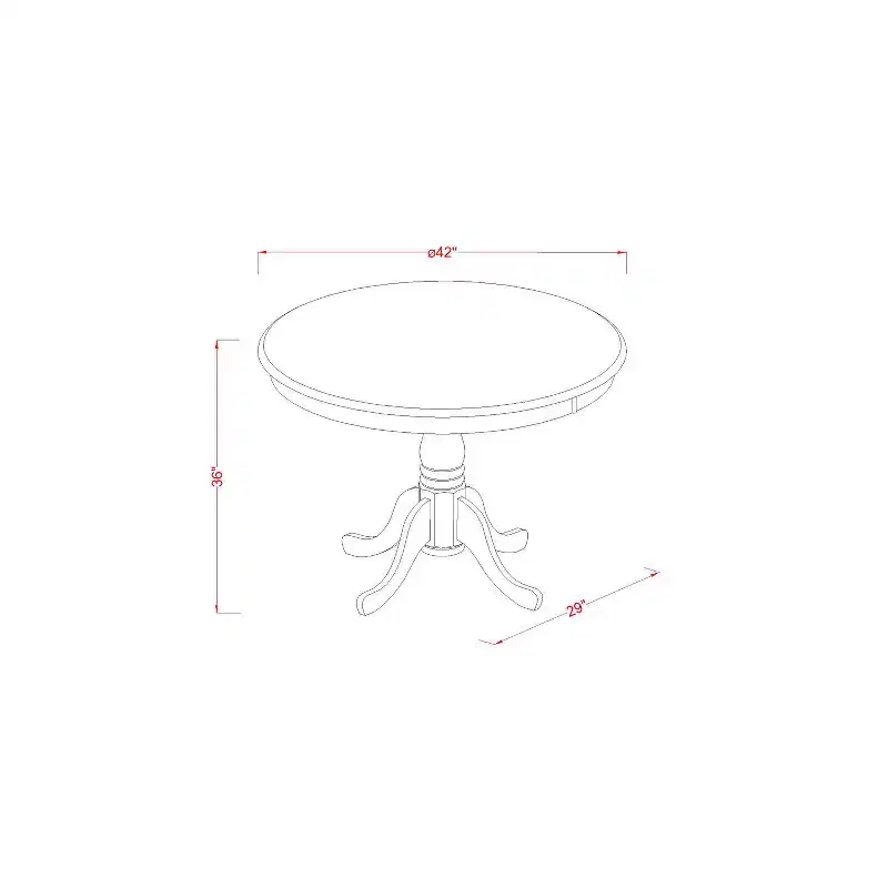 Art Deco Dining Set - Round Table & Chairs - Modern Kitchen Height Set