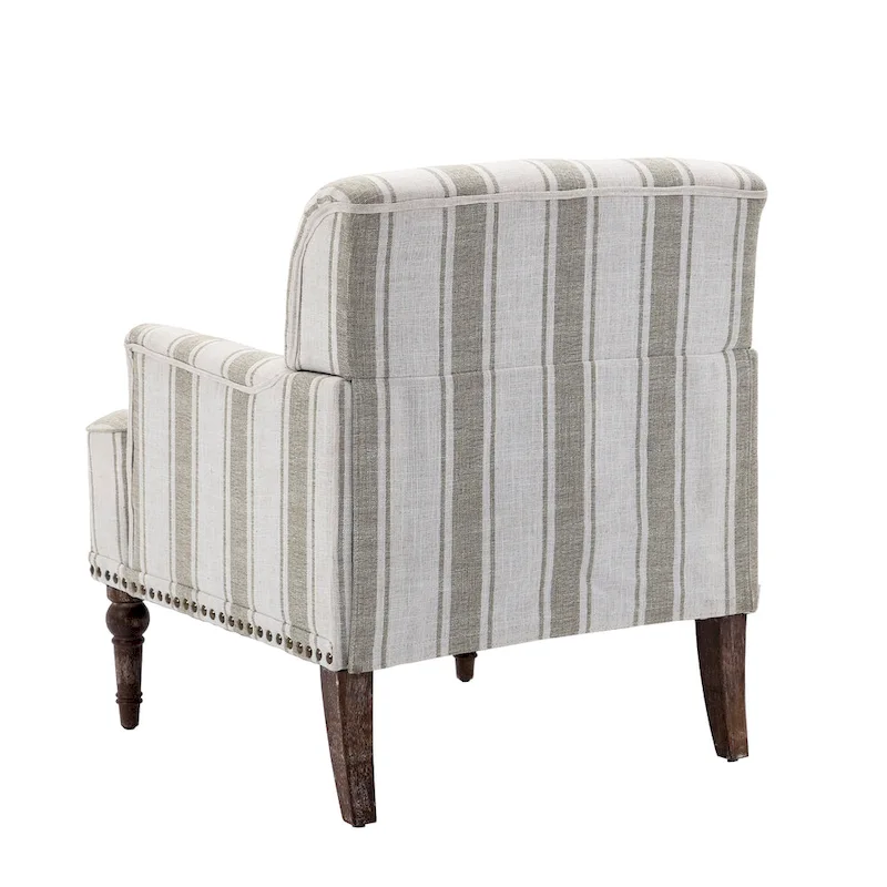 Modern Striped Accent Chairs with Arms