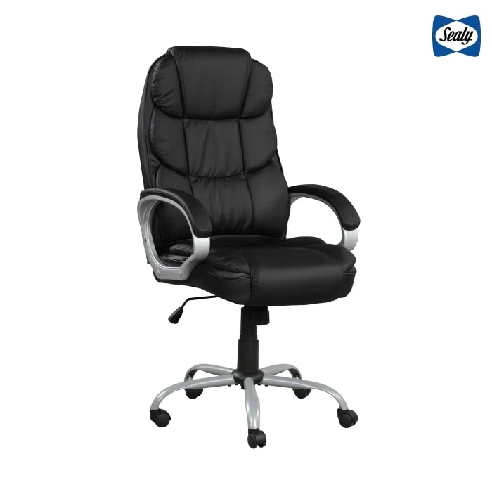 Sealy Kronos Mid-Back Ergonomic Swivel Office Chair with Padded Armrests