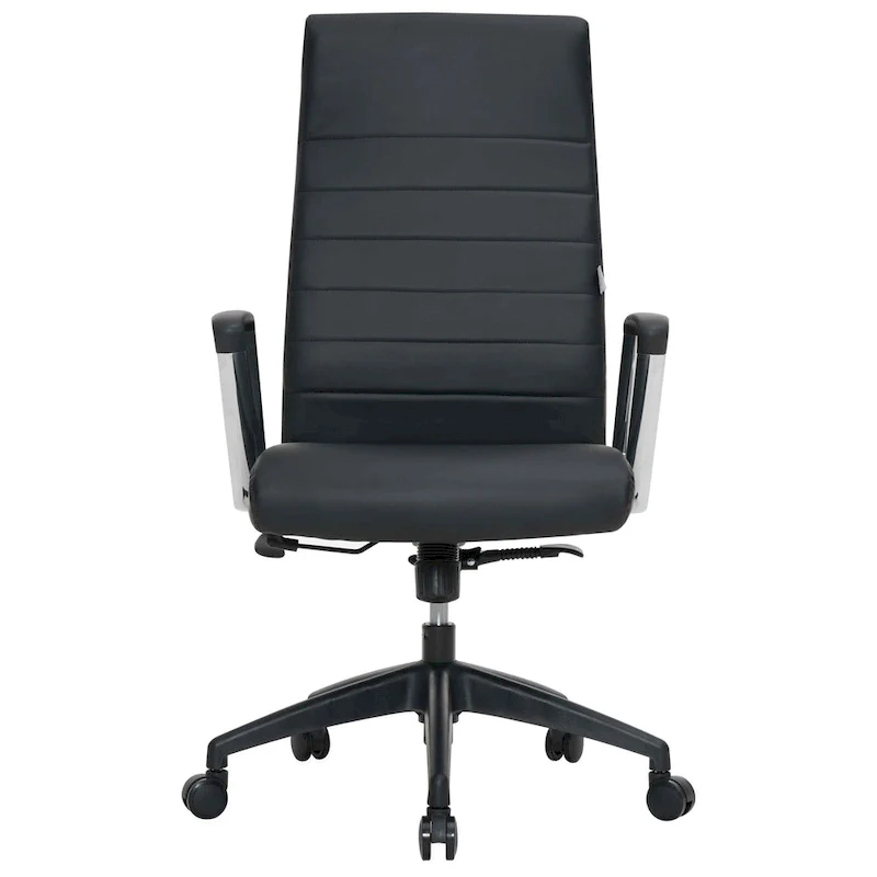 LeisureMod Hilton Modern High Back Leather Conference Office Chair