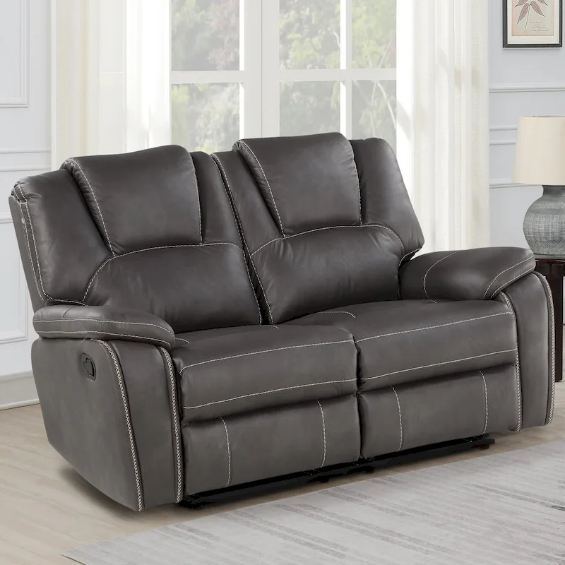 Steve Silver Kameryn Faux Leather Manual Reclining Loveseat