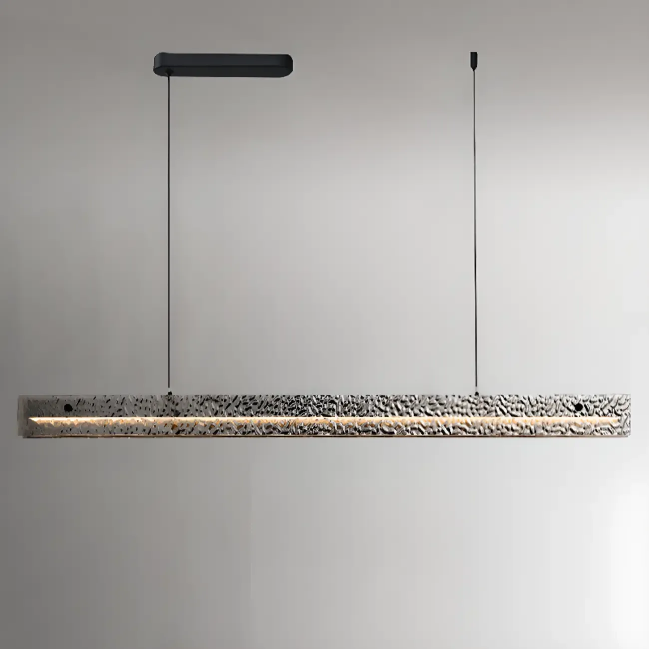 Black Rectangular Dimmable LED Kitchen Island Pendant Light