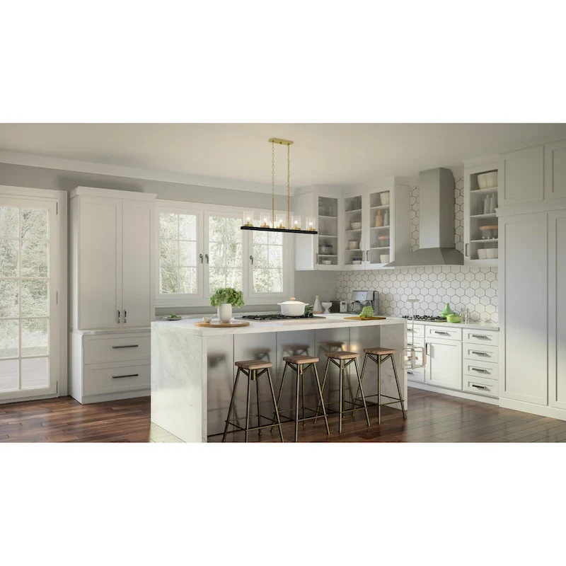 Greeley 5-Light Matte Black Island Light - Matte Black