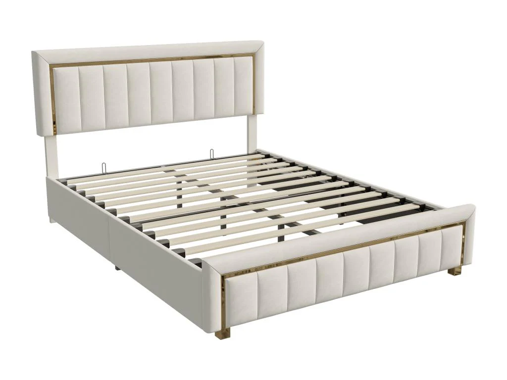 Bed - Beige (beige) 2 3 4