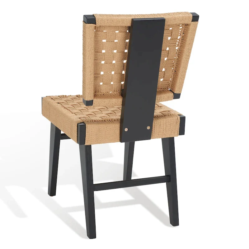 Woven Dining Chair Set of 2 - Natural Rattan Armless
