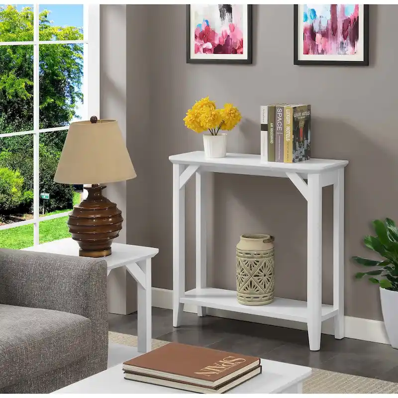 Convenience Concepts Winston Hall Table with Shelf