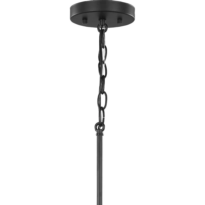 Chambers Collection One-Light Matte Black Farmhouse Pendant Light - 12.870  x 18.720  x 18.720