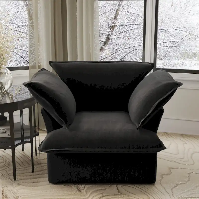 Modern Comfy Cloud Sofa Couch, Minimalist Down-Filled Sectional Sofas Couches, Cushion Covers Removable