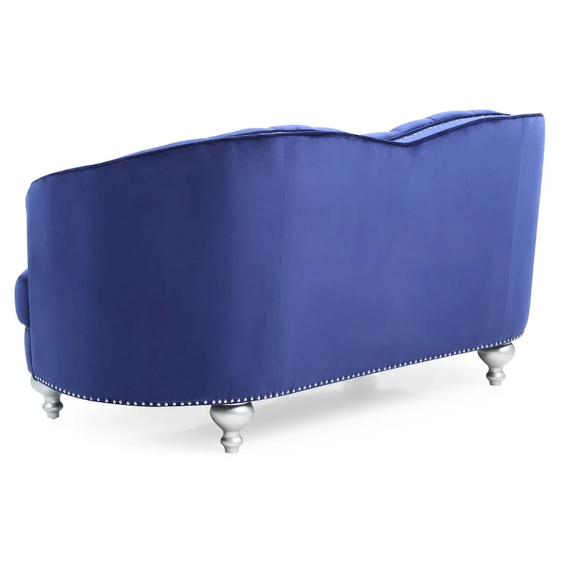 Blue Traditional Loveseat