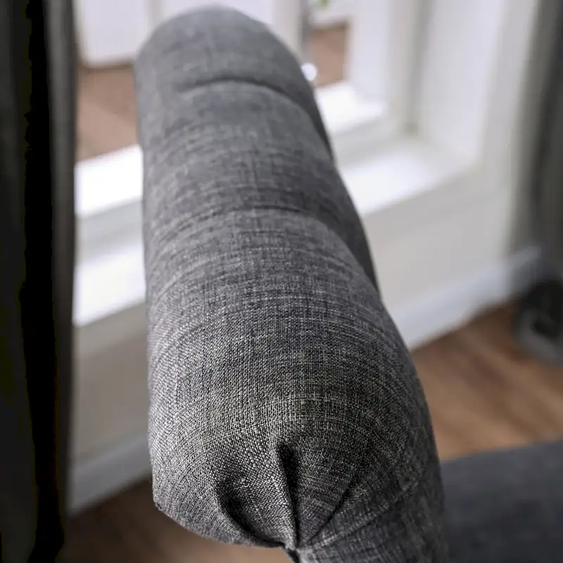 Brec Farmhouse Marble Top 5-Piece Round Dining Table Set with Tufted Chairs by Furniture of America